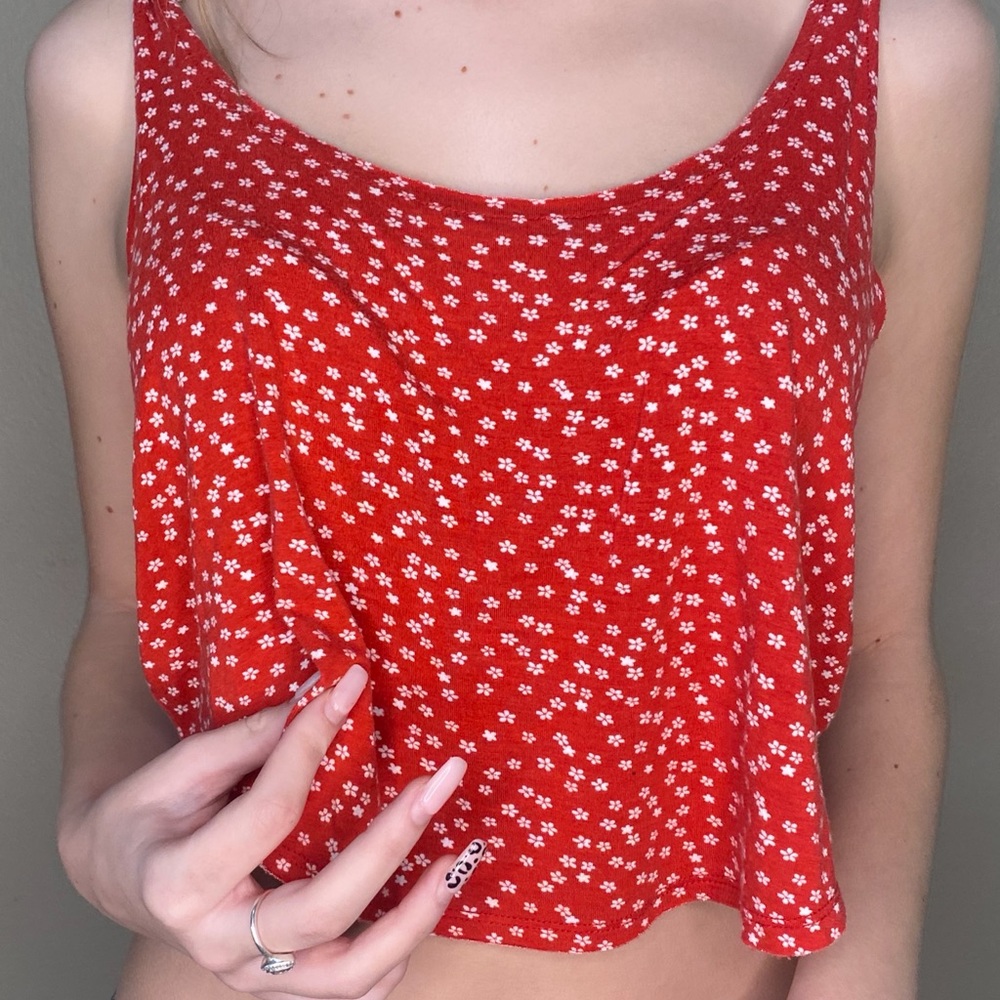 Forever 21 Red Floral Tank